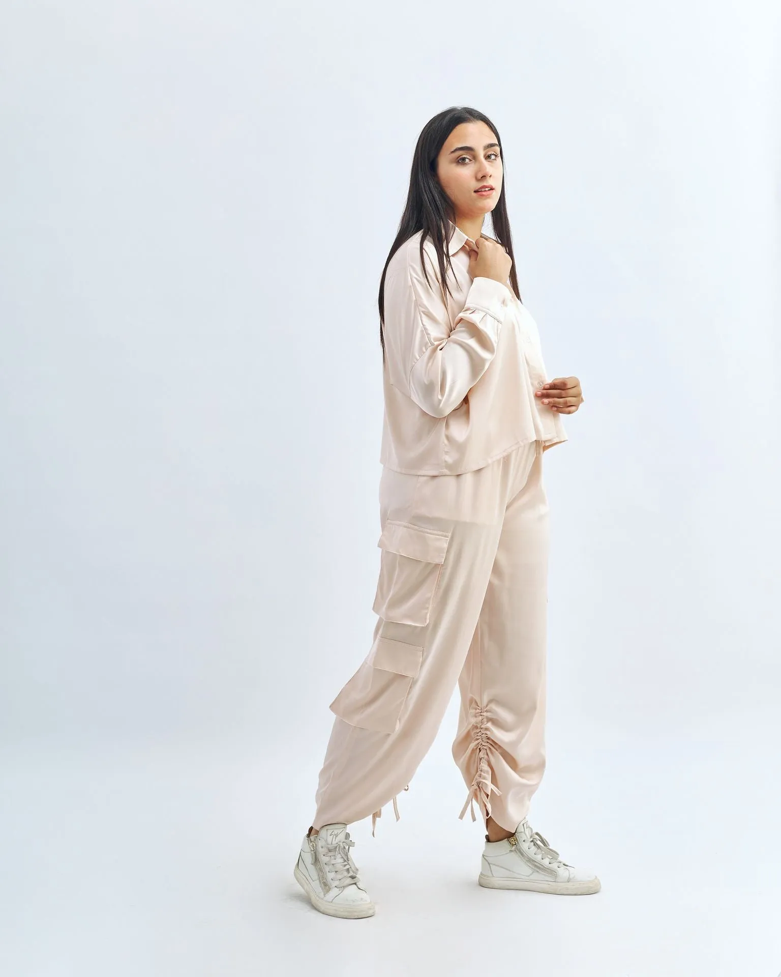 Satin Cargo Pants - The Makeovr