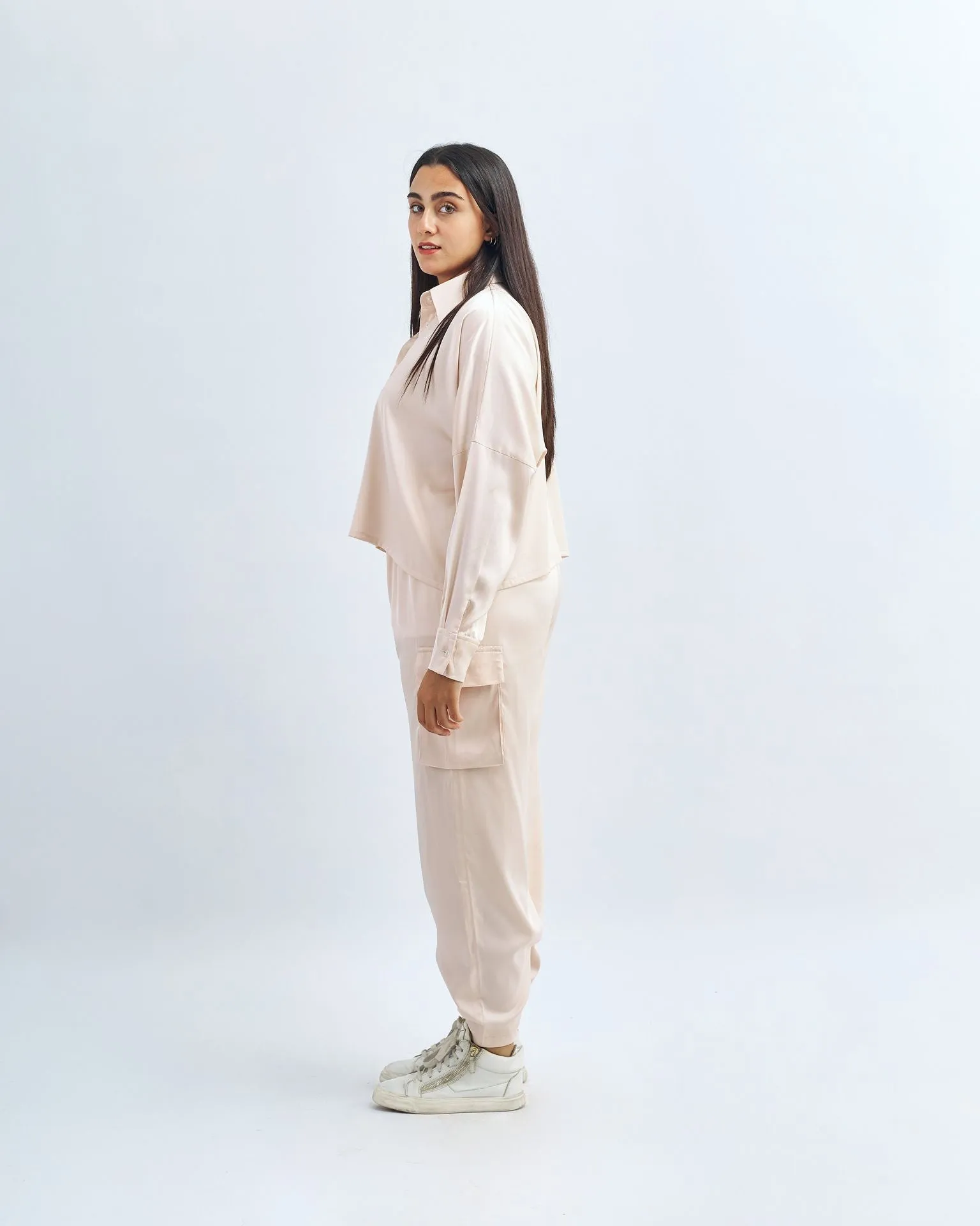 Satin Cargo Pants - The Makeovr