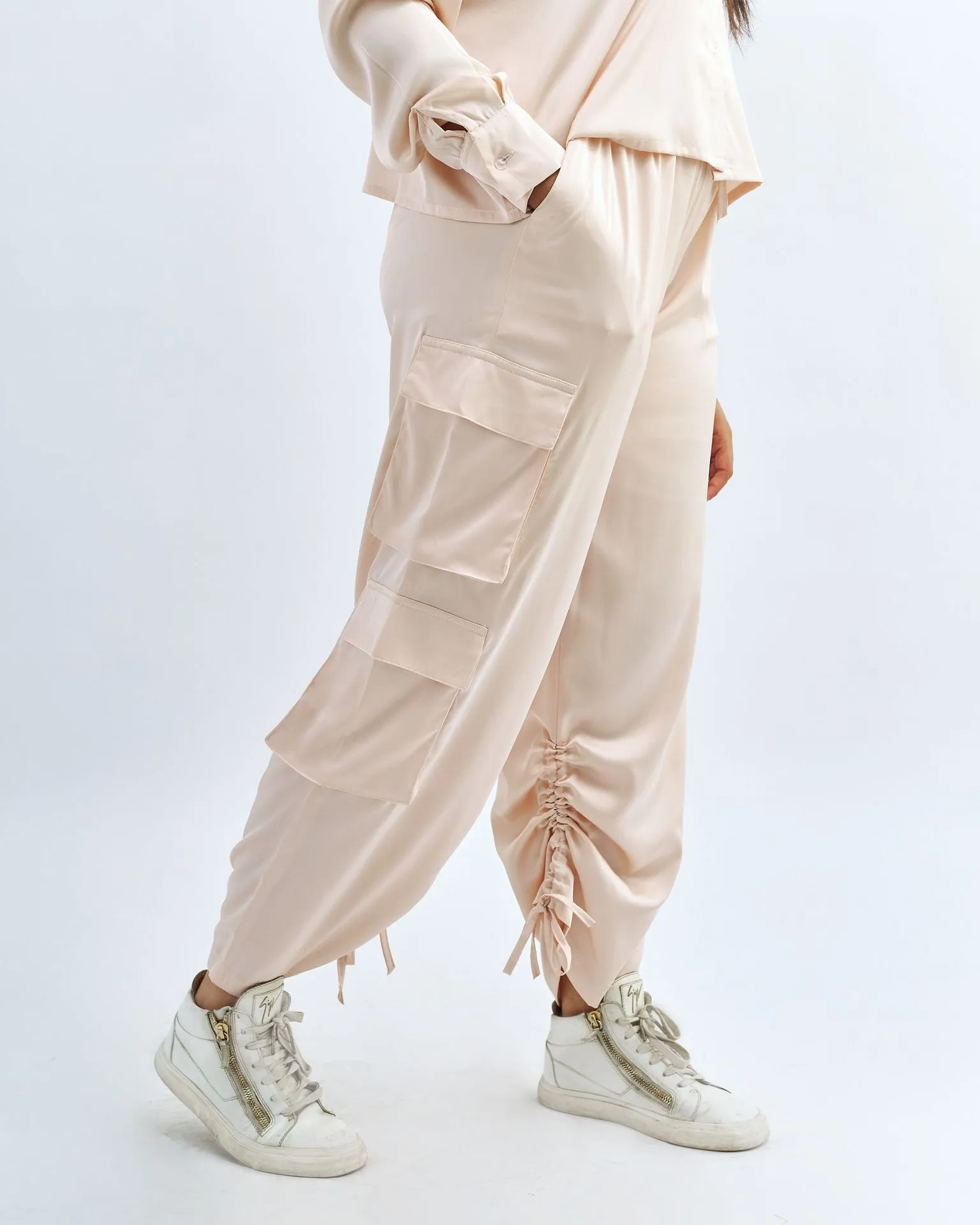 Satin Cargo Pants - The Makeovr