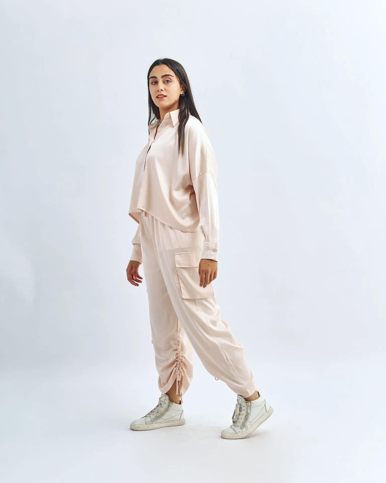 Satin Cargo Pants - The Makeovr