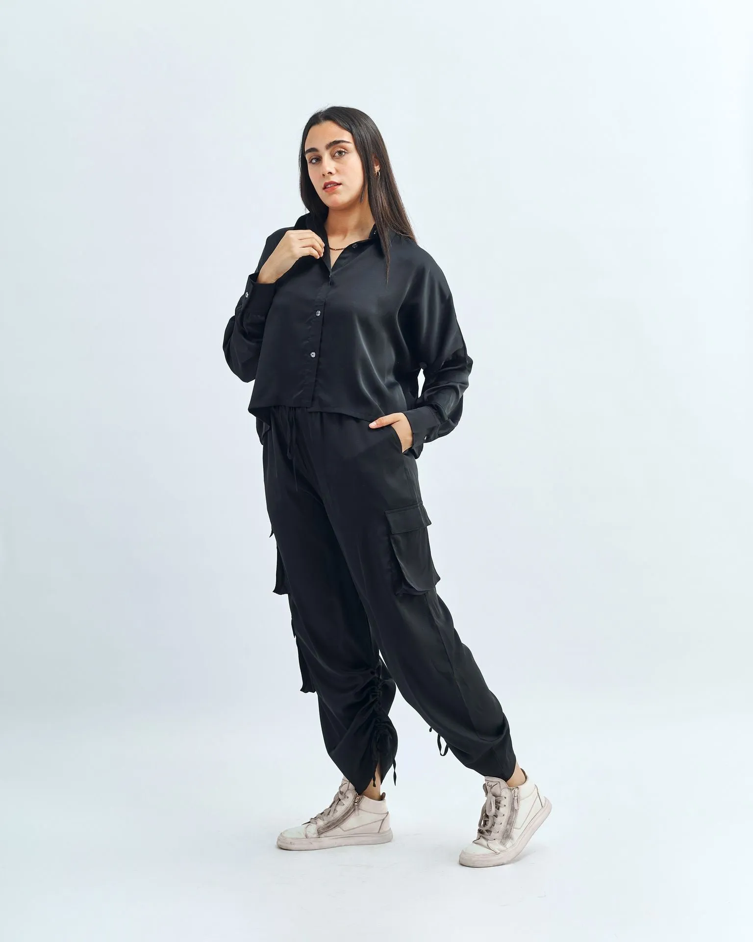 Satin Cargo Pants - The Makeovr