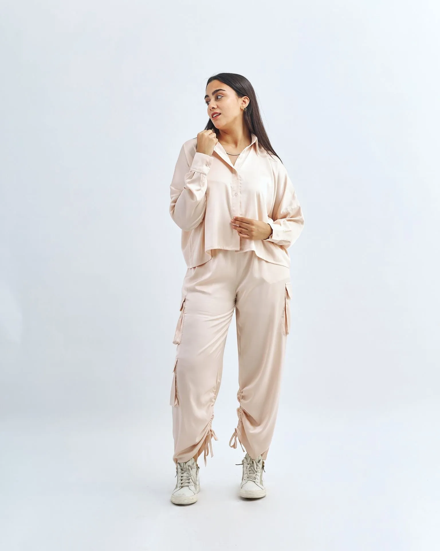 Satin Cargo Pants - The Makeovr