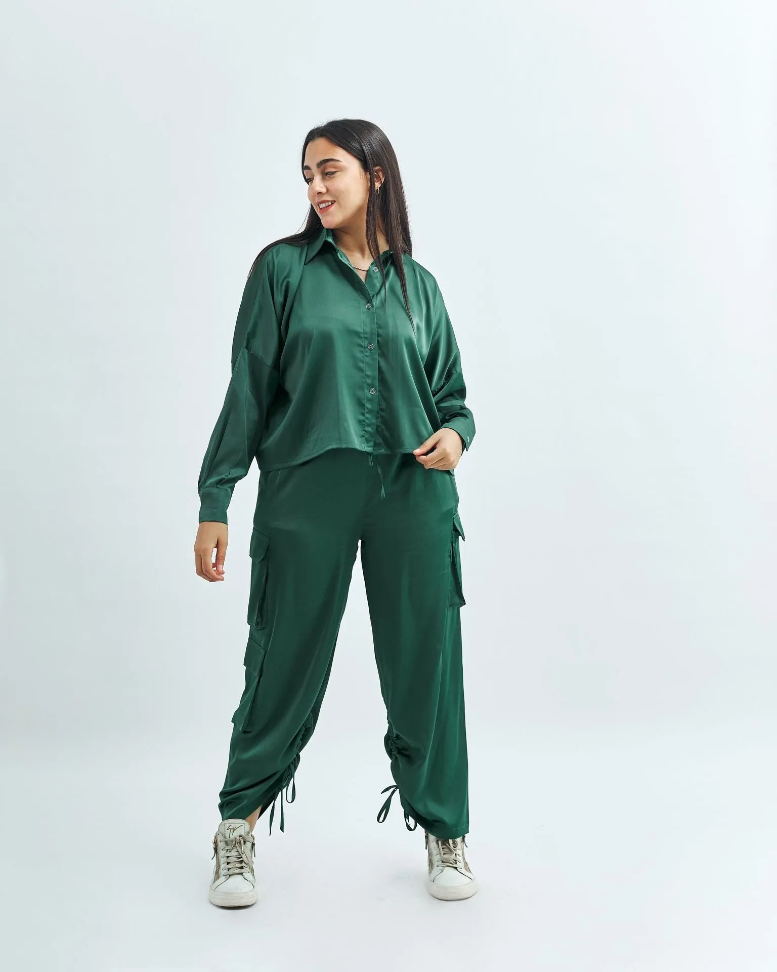 Satin Cargo Pants - The Makeovr