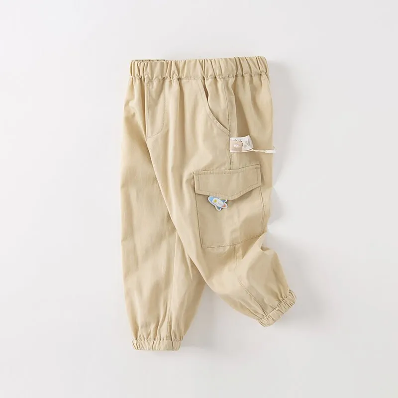 Shooting Rocket Boy Beige Cargo Pants