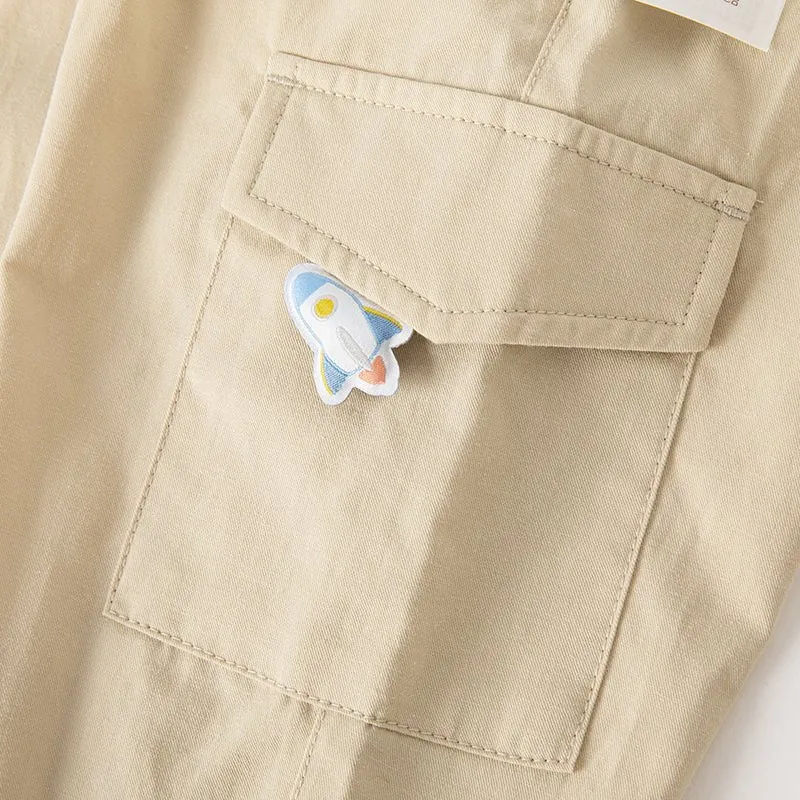 Shooting Rocket Boy Beige Cargo Pants