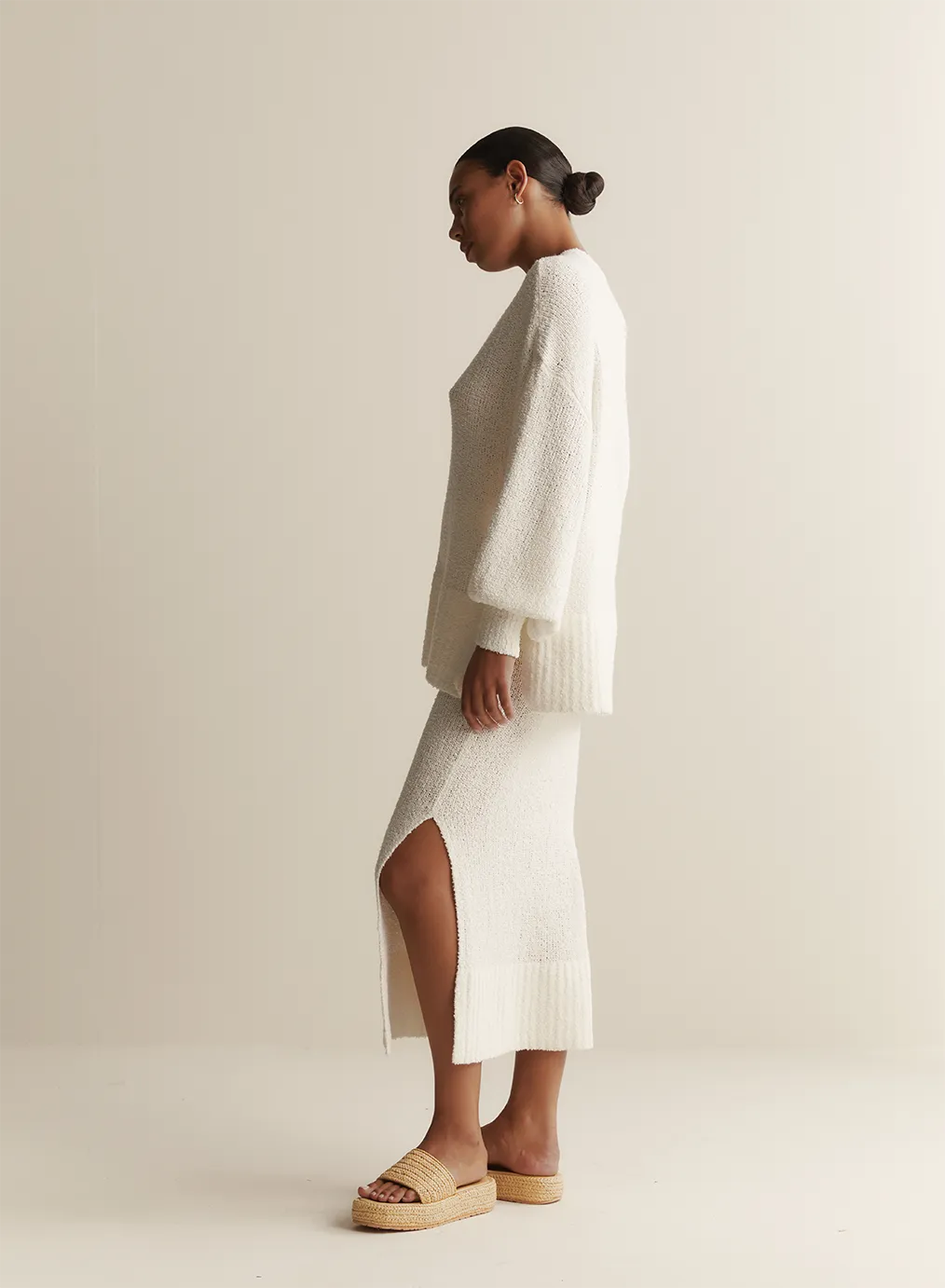 Siona Organic Cotton Cashmere Knit | Cream