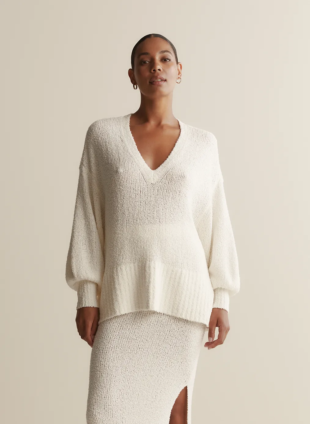 Siona Organic Cotton Cashmere Knit | Cream