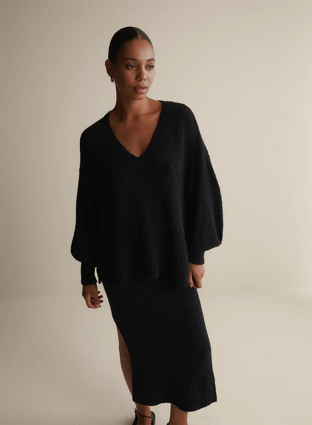 Siona Organic Cotton Cashmere Knit | Navy