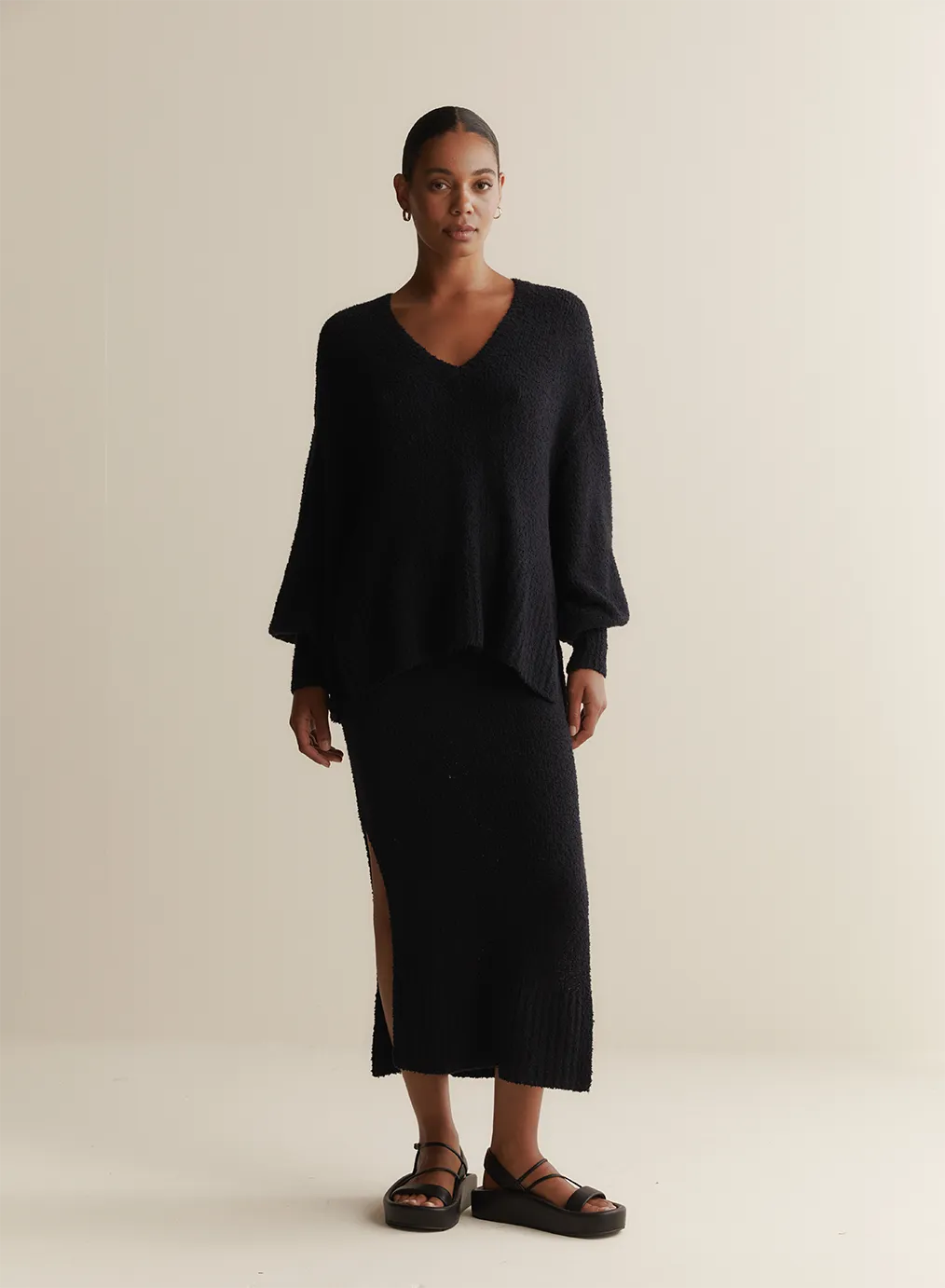 Siona Organic Cotton Cashmere Knit | Navy