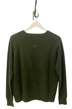 Skull Cashmere Sweatshirt in Utility