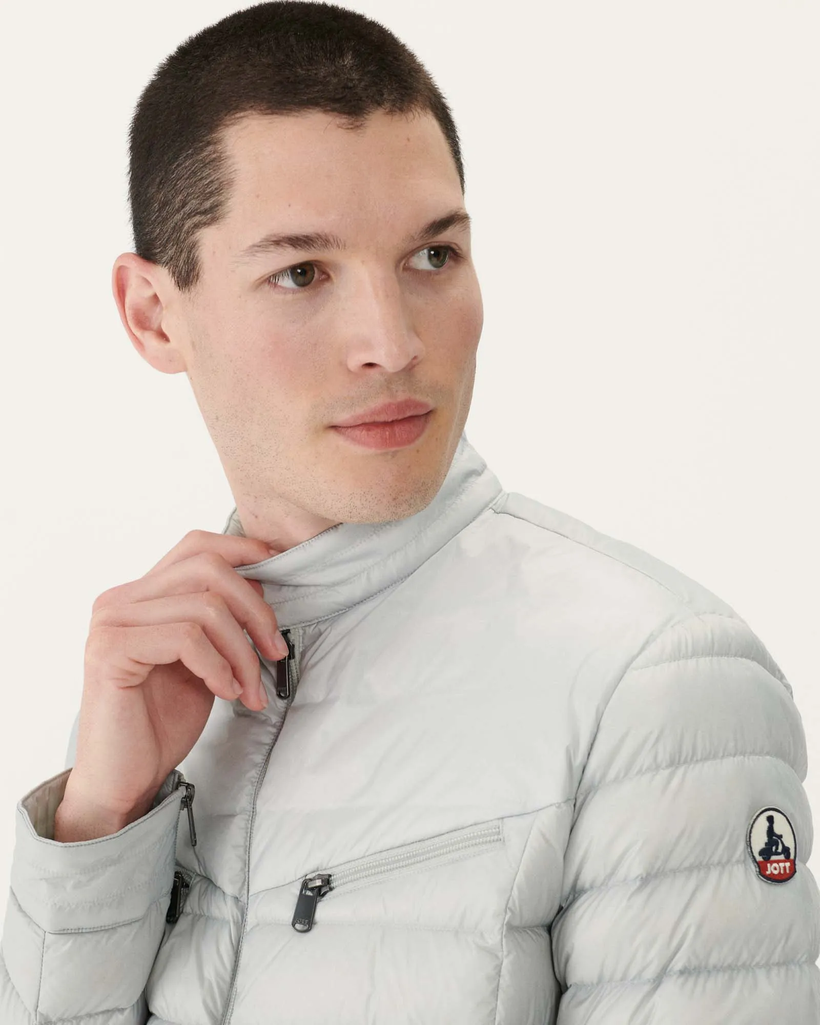 Soft grey David puffer jacket