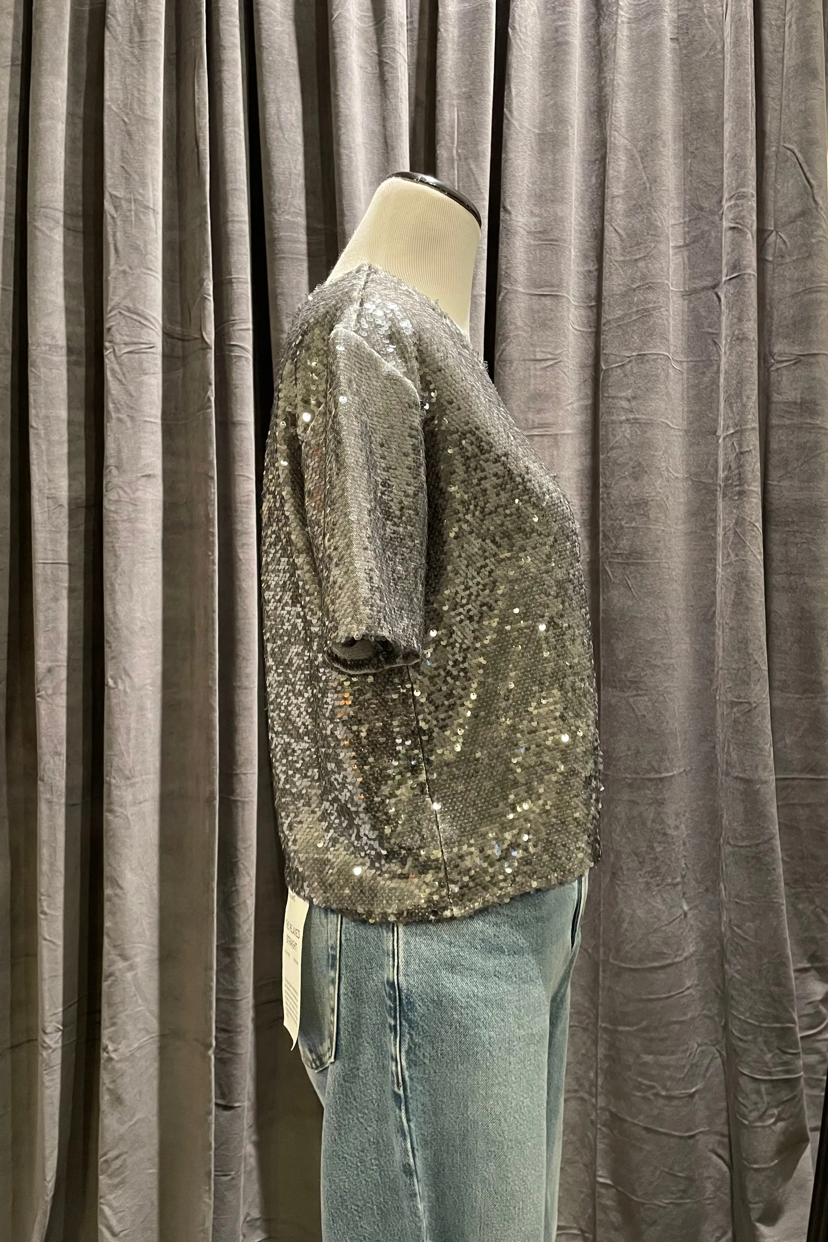 Steel Shimmer Sequin Boy Shirt