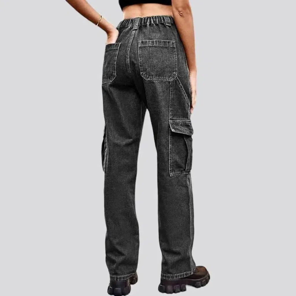 Straight loose jeans
 for ladies