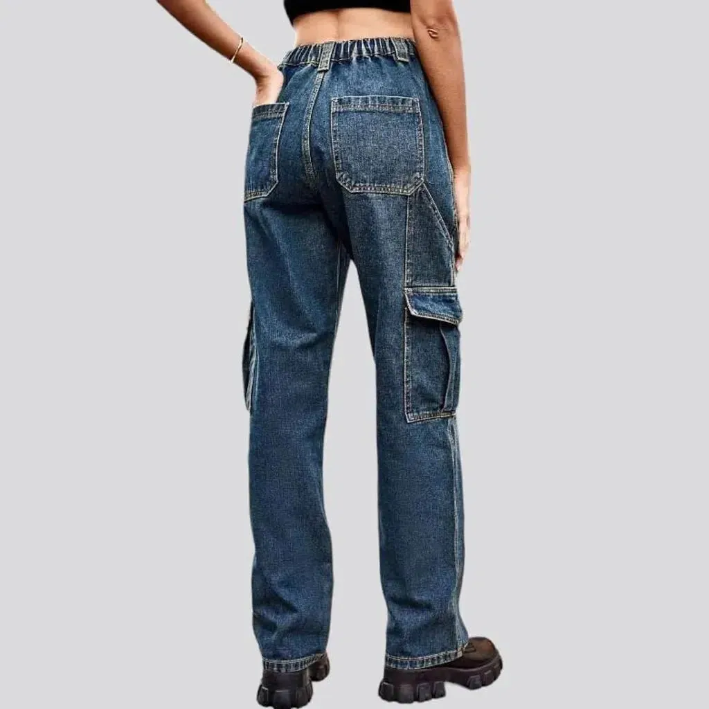 Straight loose jeans
 for ladies