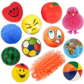 Stress Balls Puffer Stress Relief Toys Value Assortment Bulk 1 Dozen Stress Relax Toy