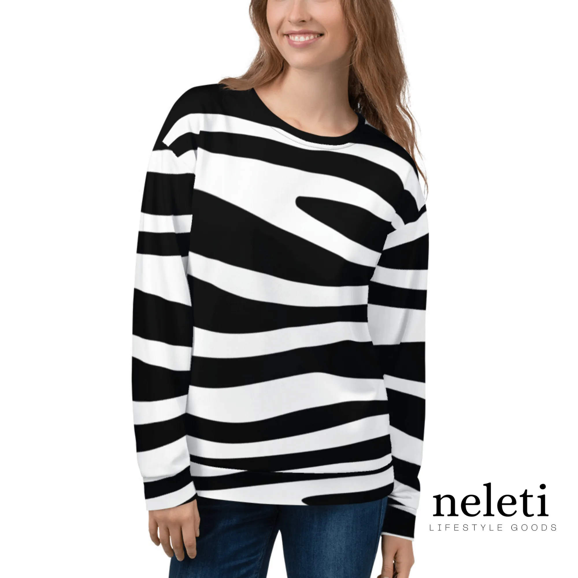 Striped Sweatshirt for Women - Elevate Your Style with Neleti.com