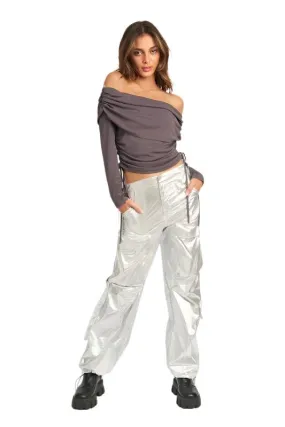 TEEK - METALLIC CARGO PANTS