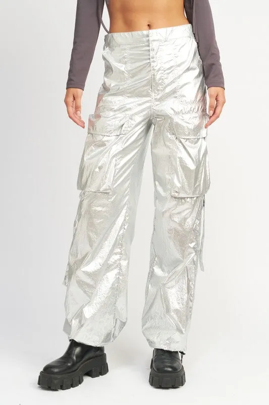 TEEK - METALLIC CARGO PANTS