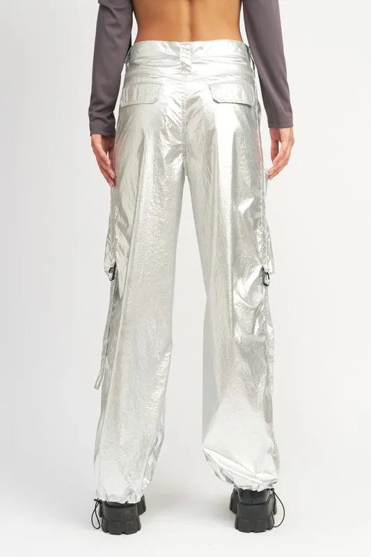 TEEK - METALLIC CARGO PANTS