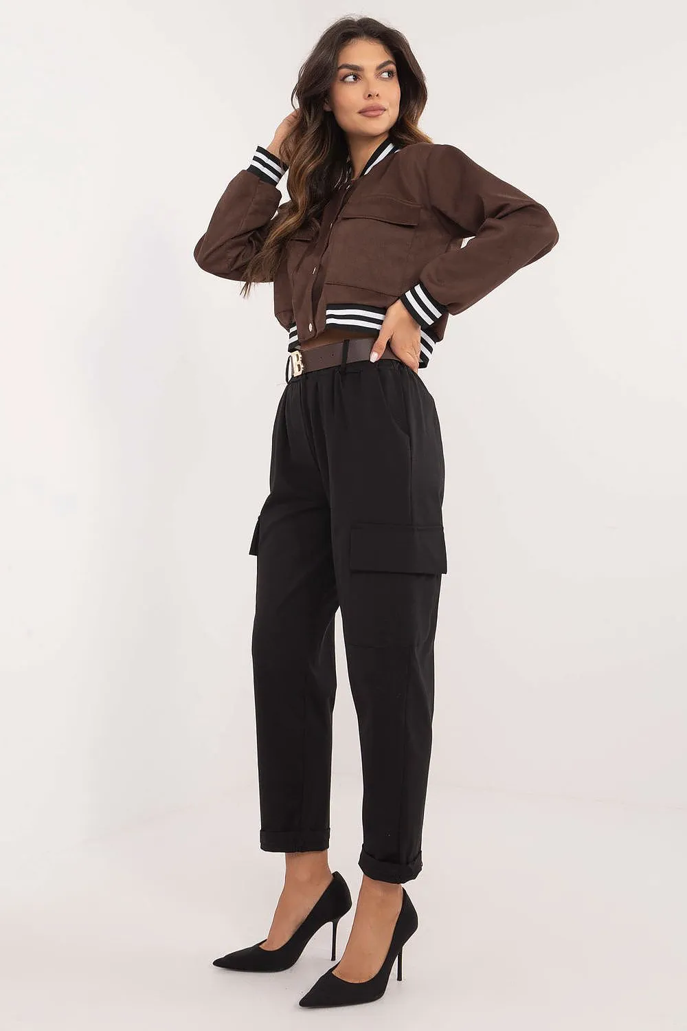 TEEK - Multiple Pocket Women Belted Trousers