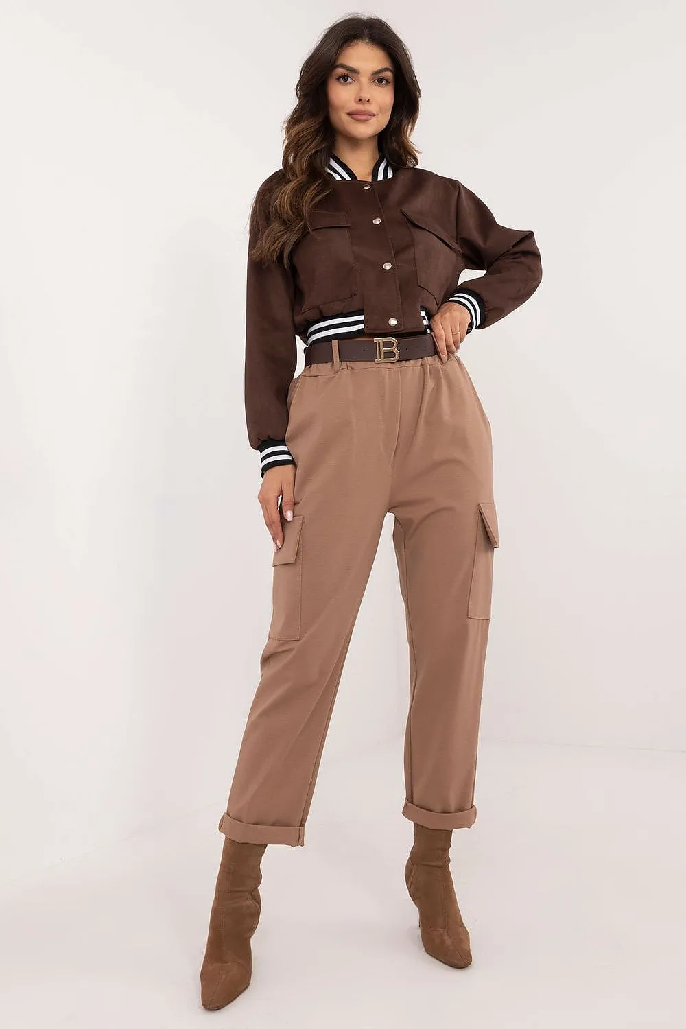 TEEK - Multiple Pocket Women Belted Trousers