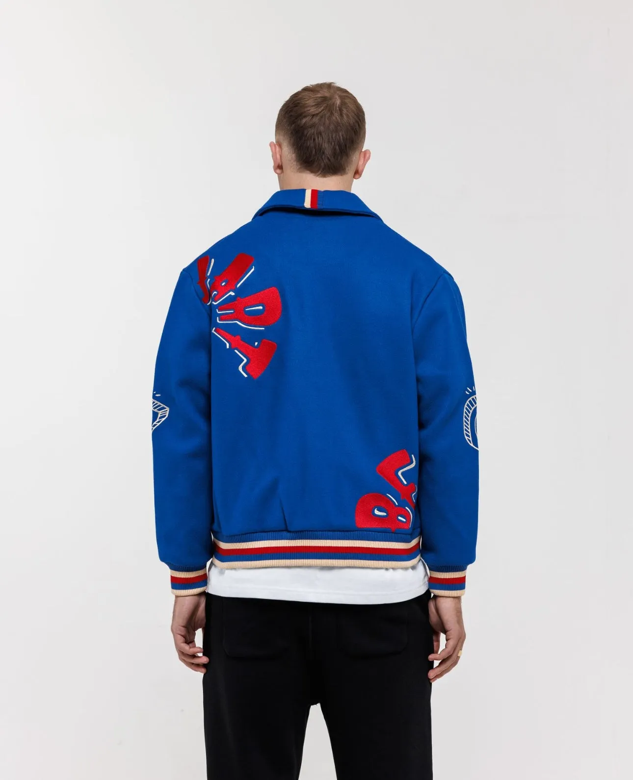 The Popart Varsity Jacket - Royal Blue