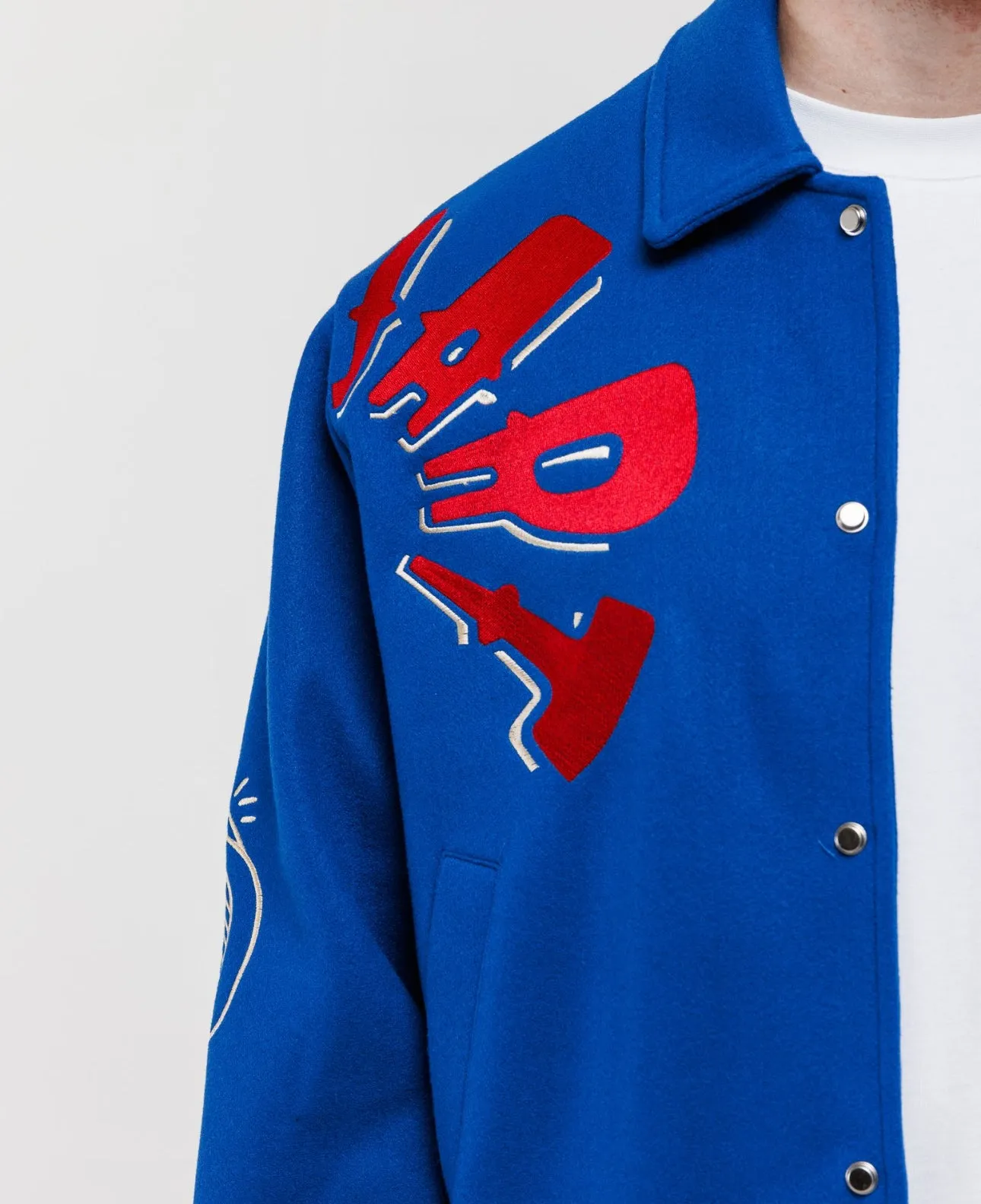 The Popart Varsity Jacket - Royal Blue