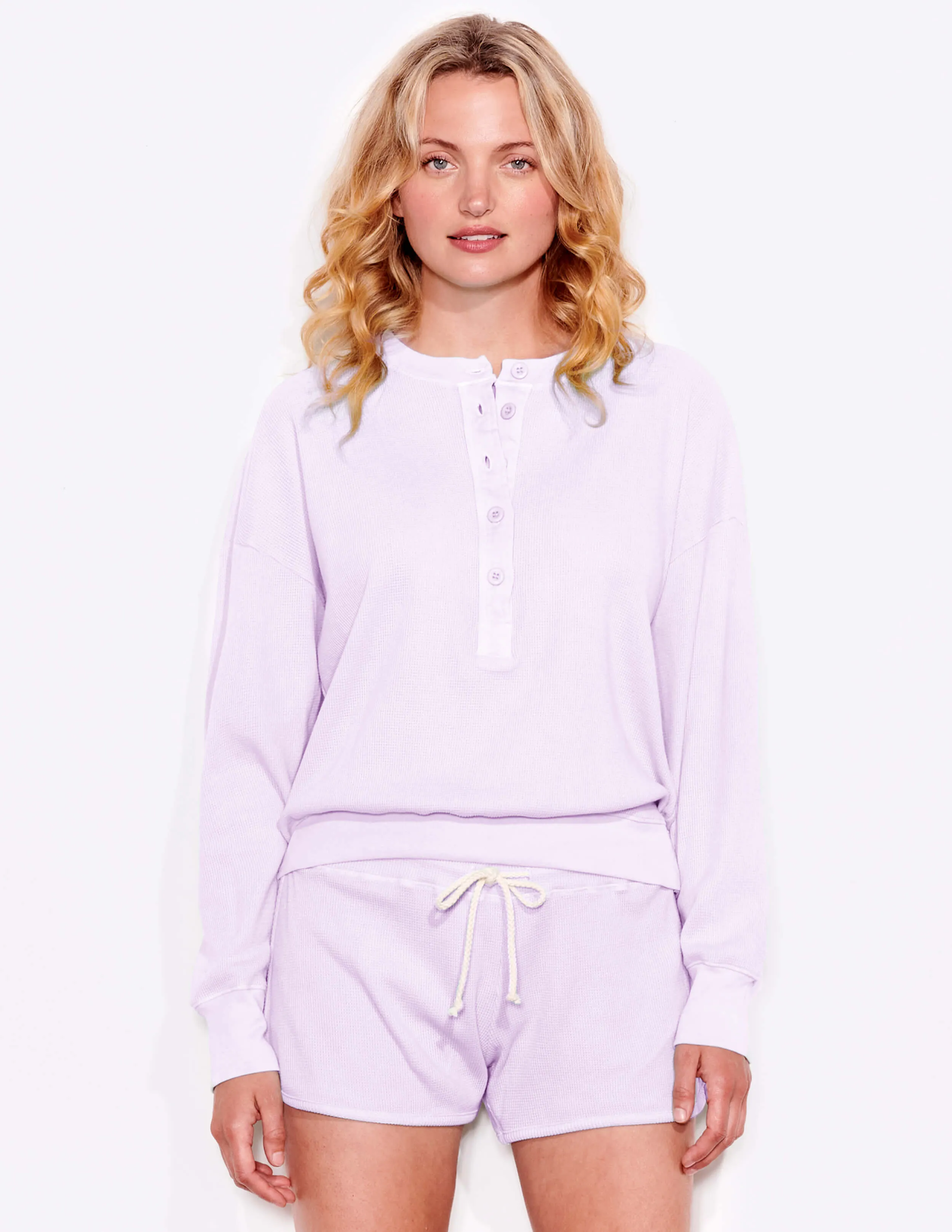 Thermal Henley, Lilac