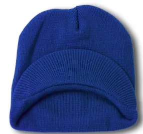 TopHeadwear Cuffless Jeep Visor Winter Beanie - Royal