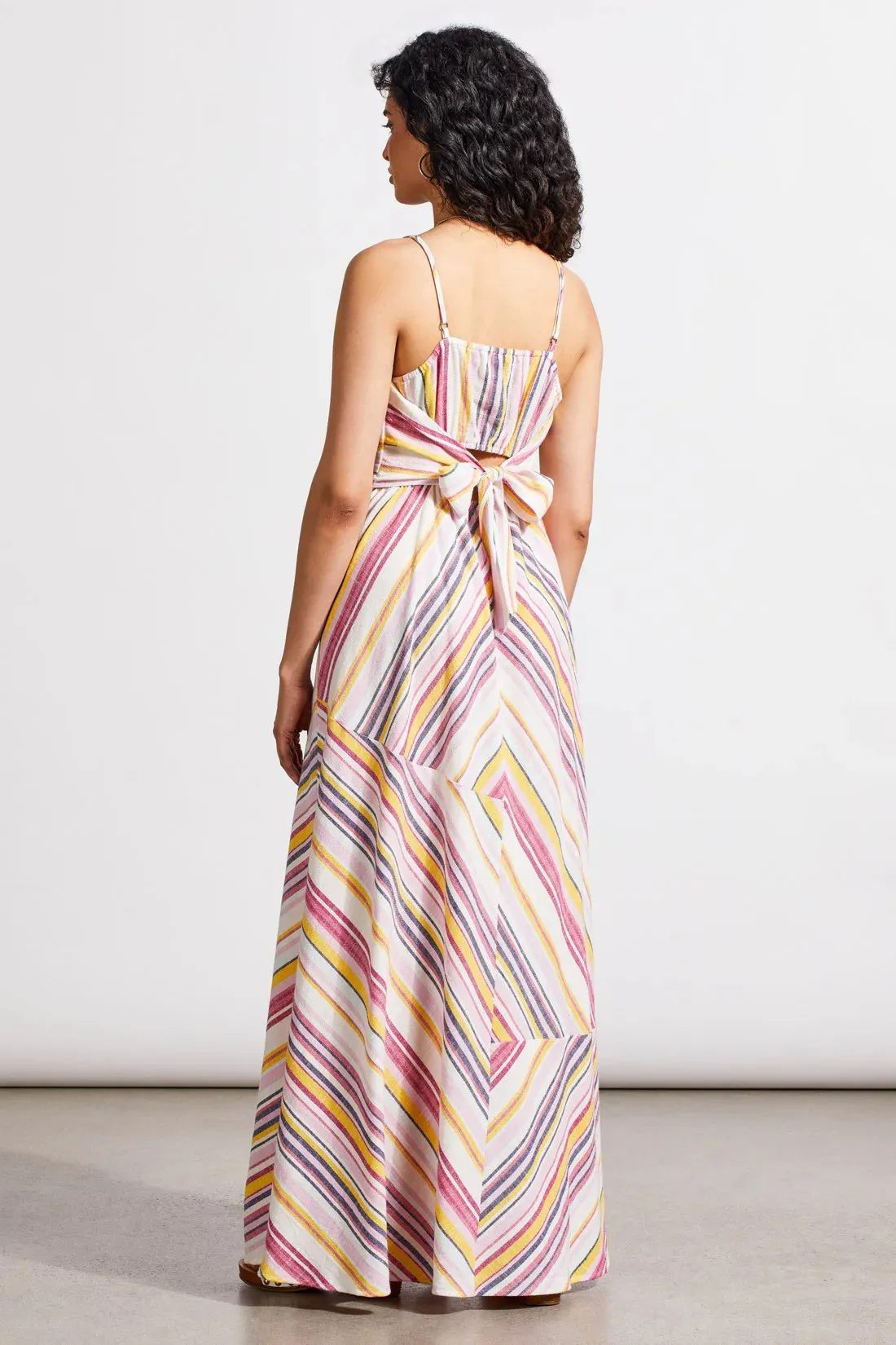 Tribal | Maxi Dress with Asymmetrical Panels and Knot Back | Women's