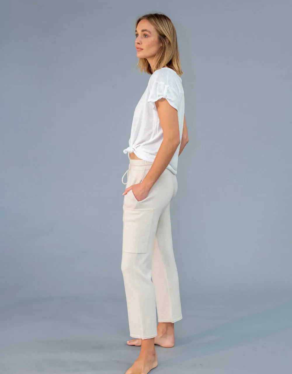 Un-Dyed Cargo Pants in Cream