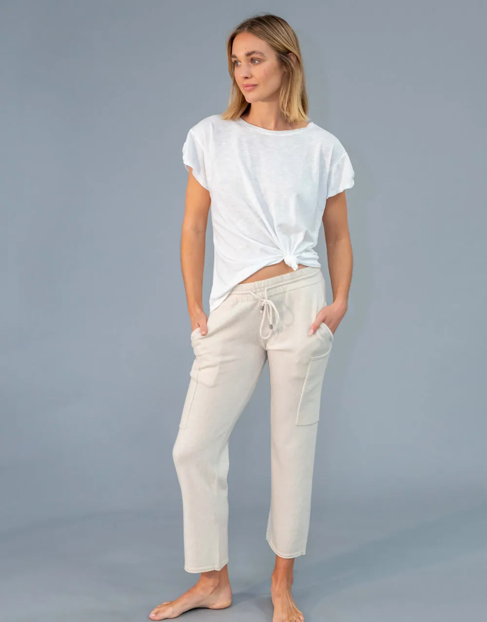 Un-Dyed Cargo Pants in Cream