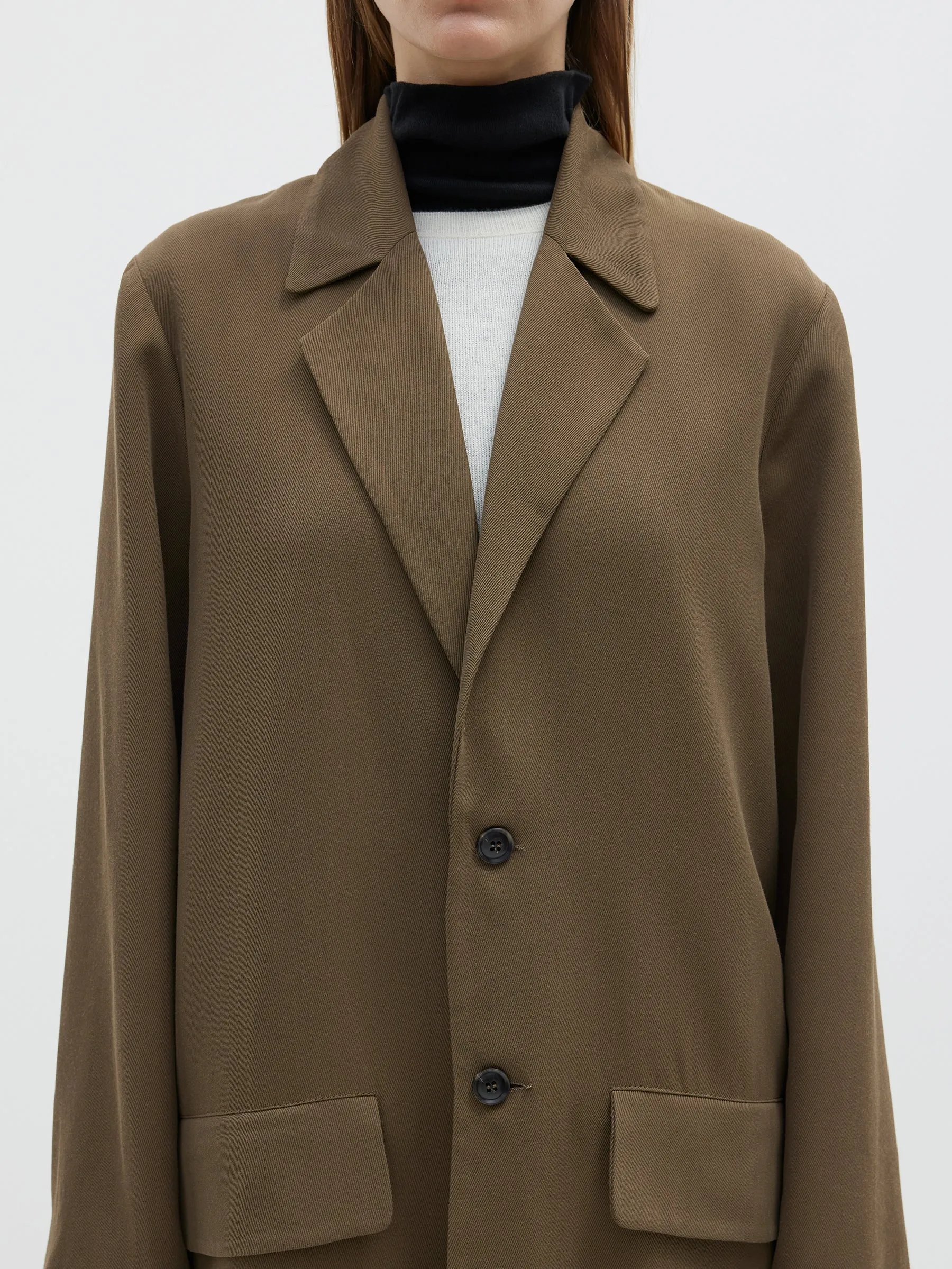 viscose twill travel trench