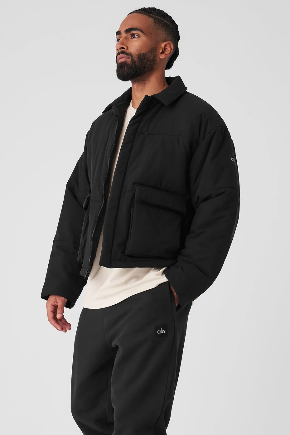 Voyage Utility Cargo Jacket - Black