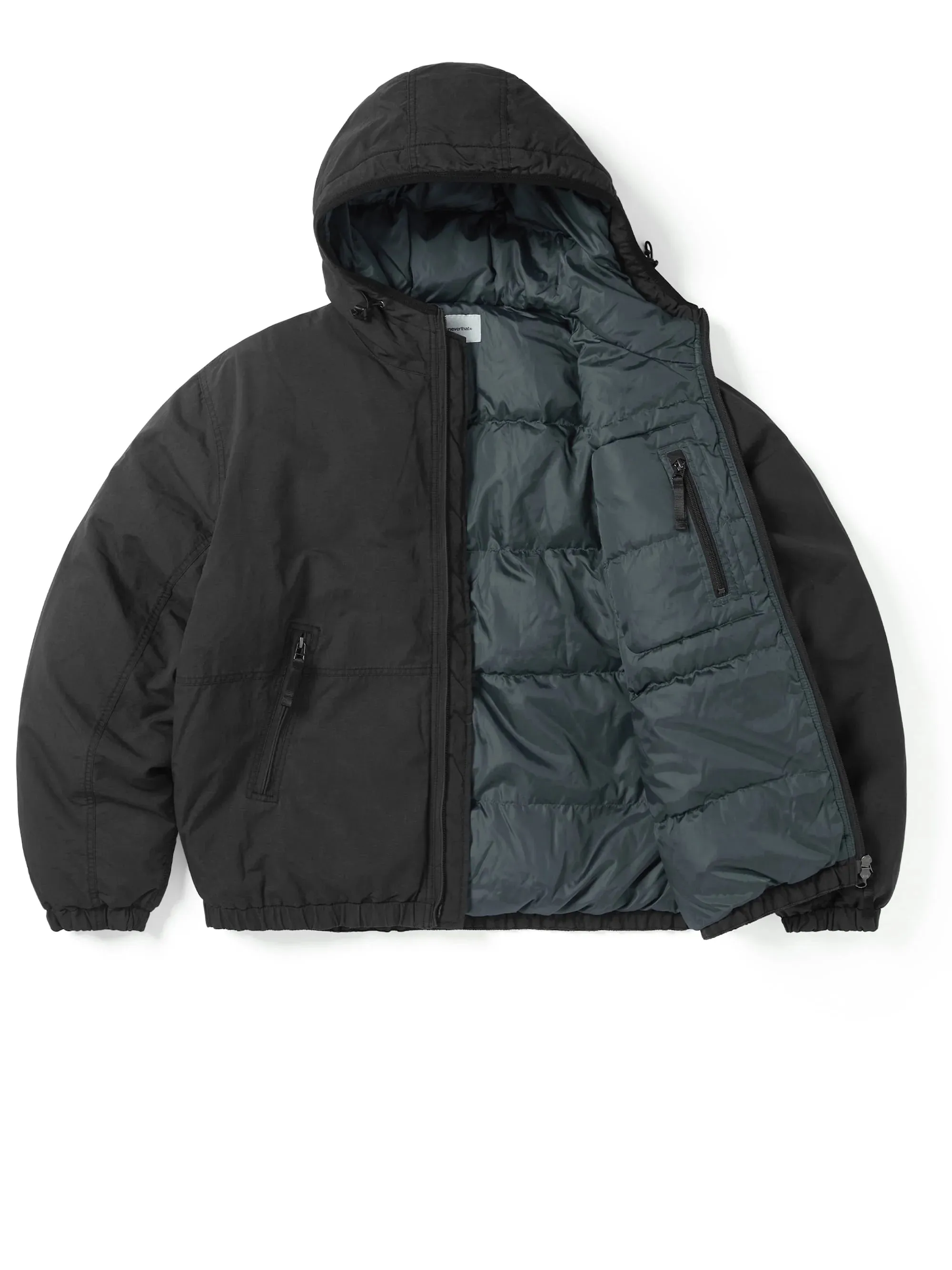 Washed Down Puffer Jacket Black / THIS IS NEVER THAT