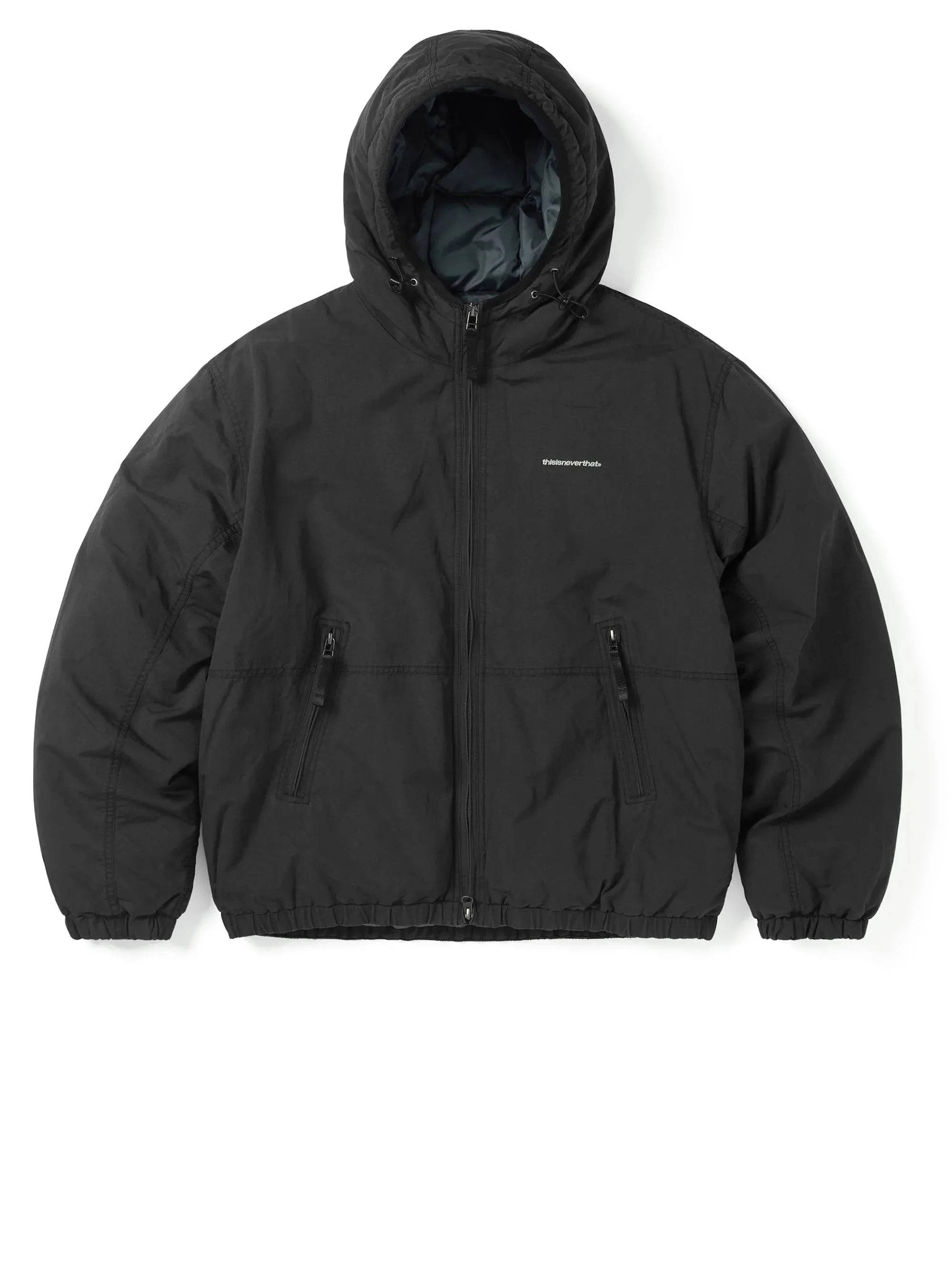 Washed Down Puffer Jacket Black / THIS IS NEVER THAT