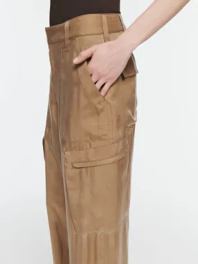 Wide Leg Cargo Pants in Adobe