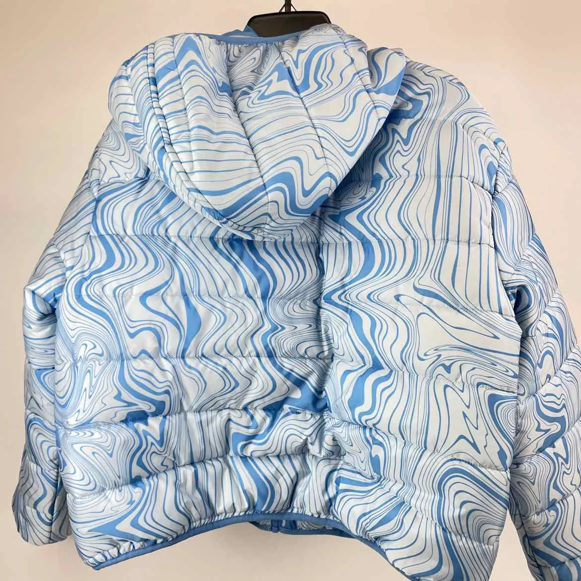 Wild Fable Size L Blue Like New psychedelic Puffer Coat