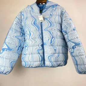 Wild Fable Size L Blue Like New psychedelic Puffer Coat