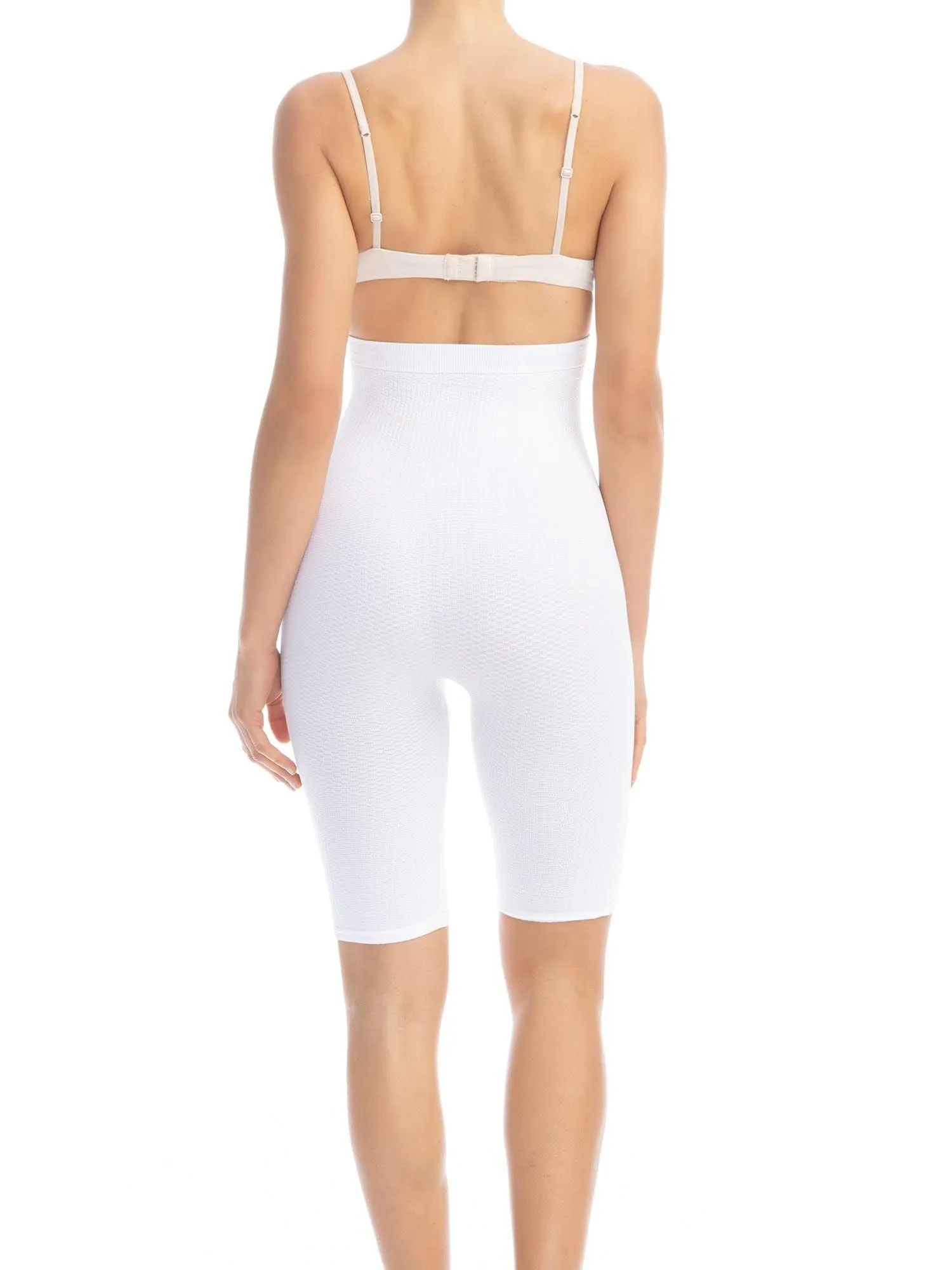 Women's high-waisted anti-cellulite micromassage shorts