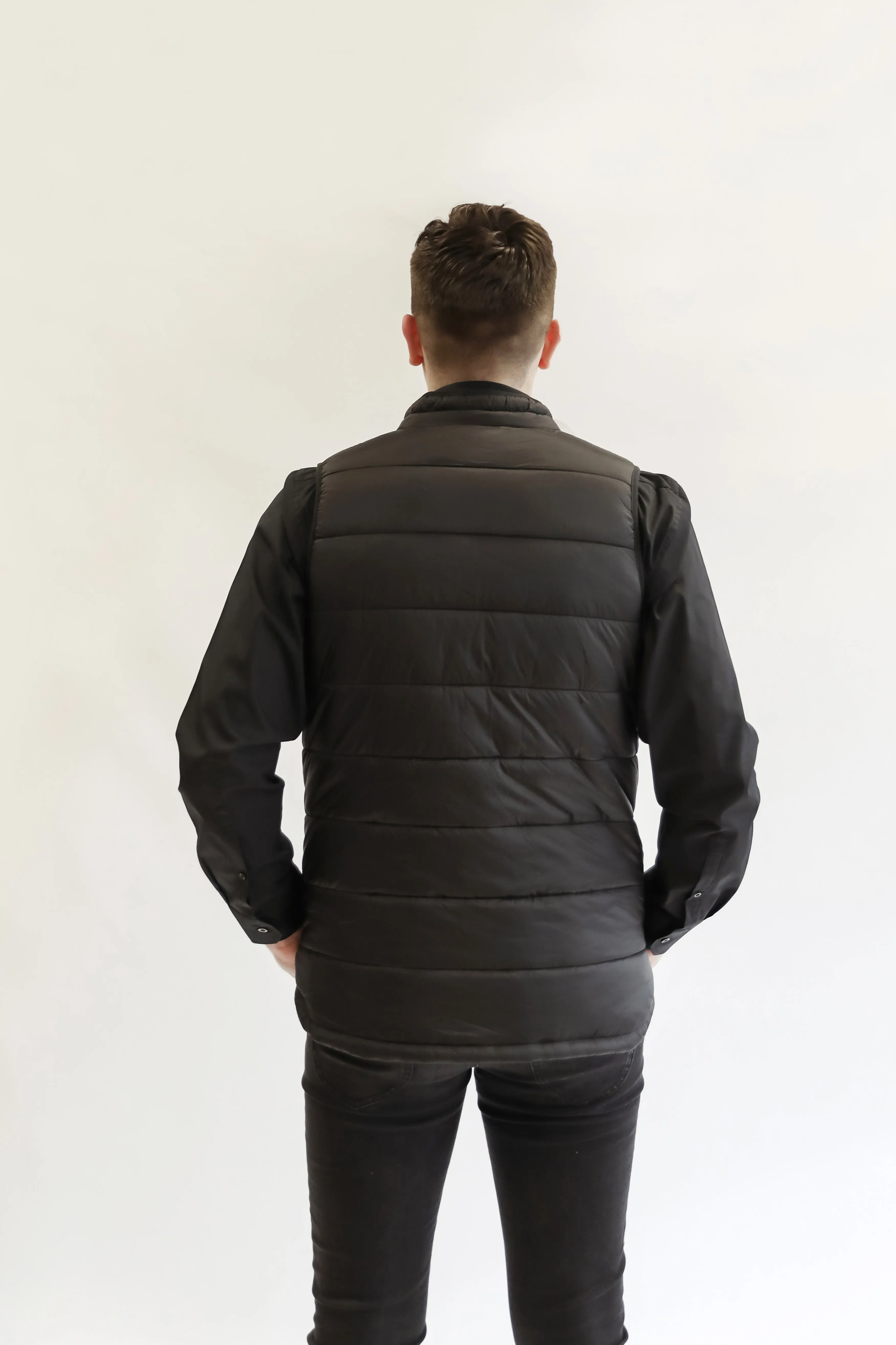 Y Mens Eco Puffer Vest - Black