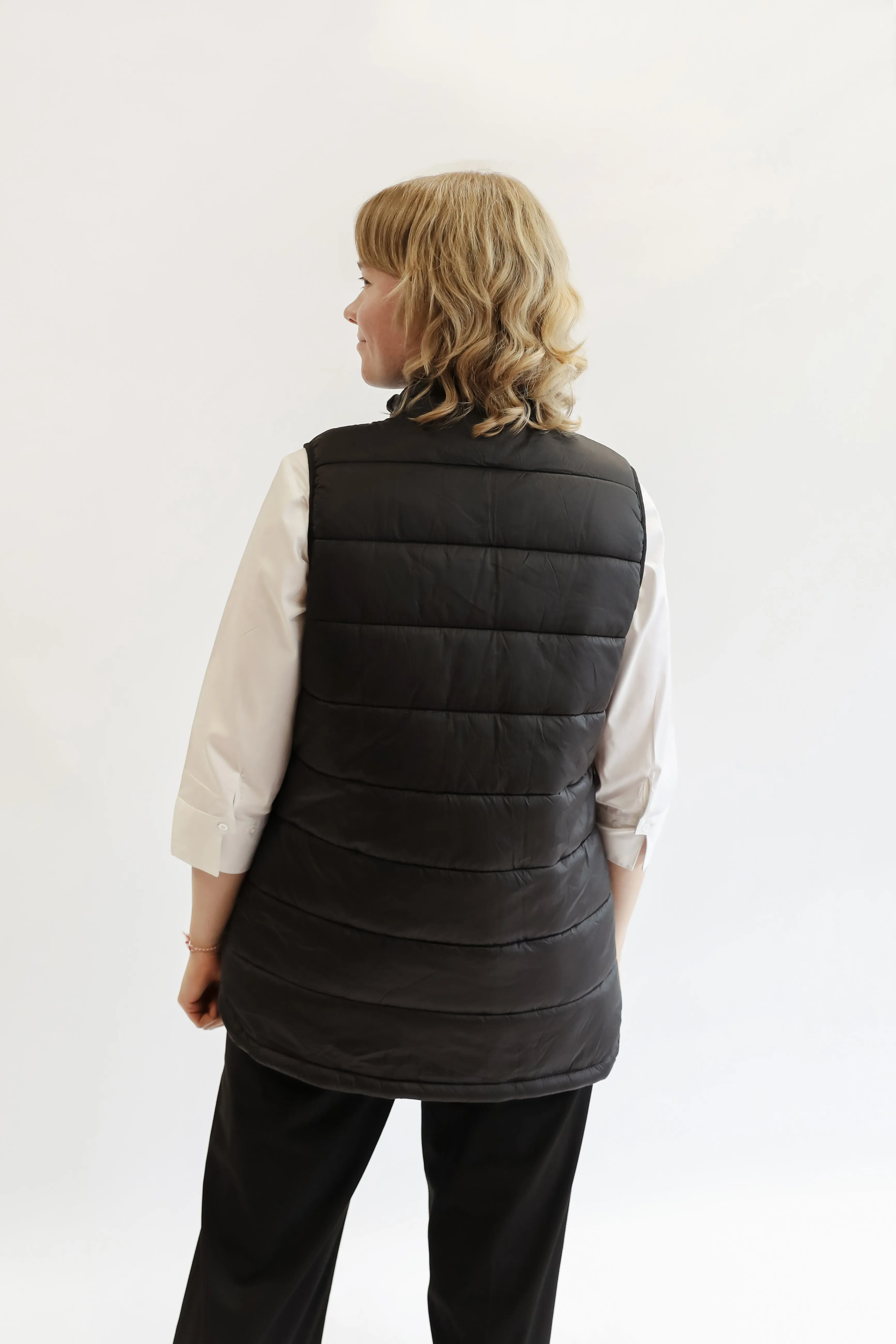 Y Womens Eco Puffer Vest - Black