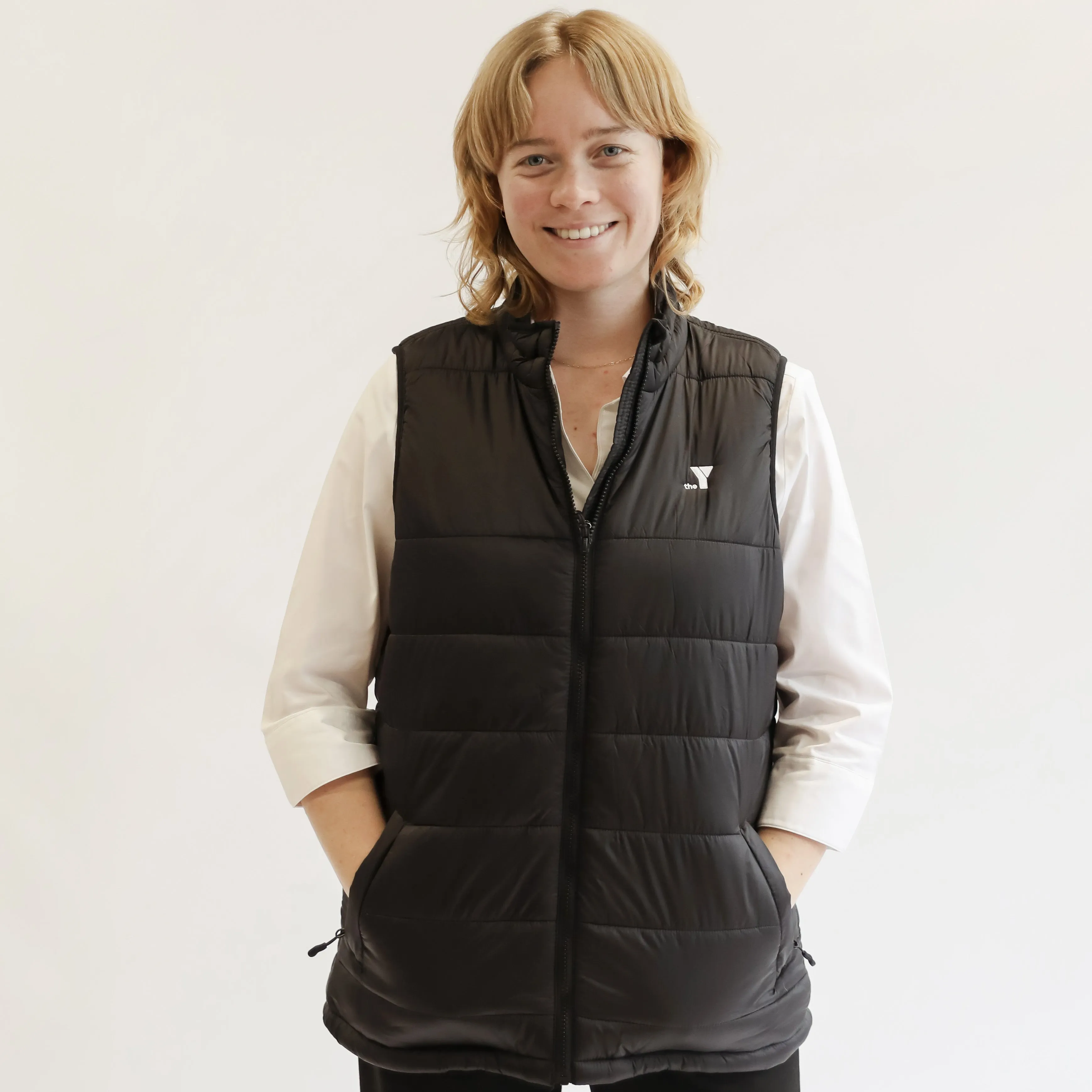 Y Womens Eco Puffer Vest - Black