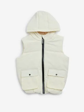 Y&F Kids Off-White Puffer Jacket