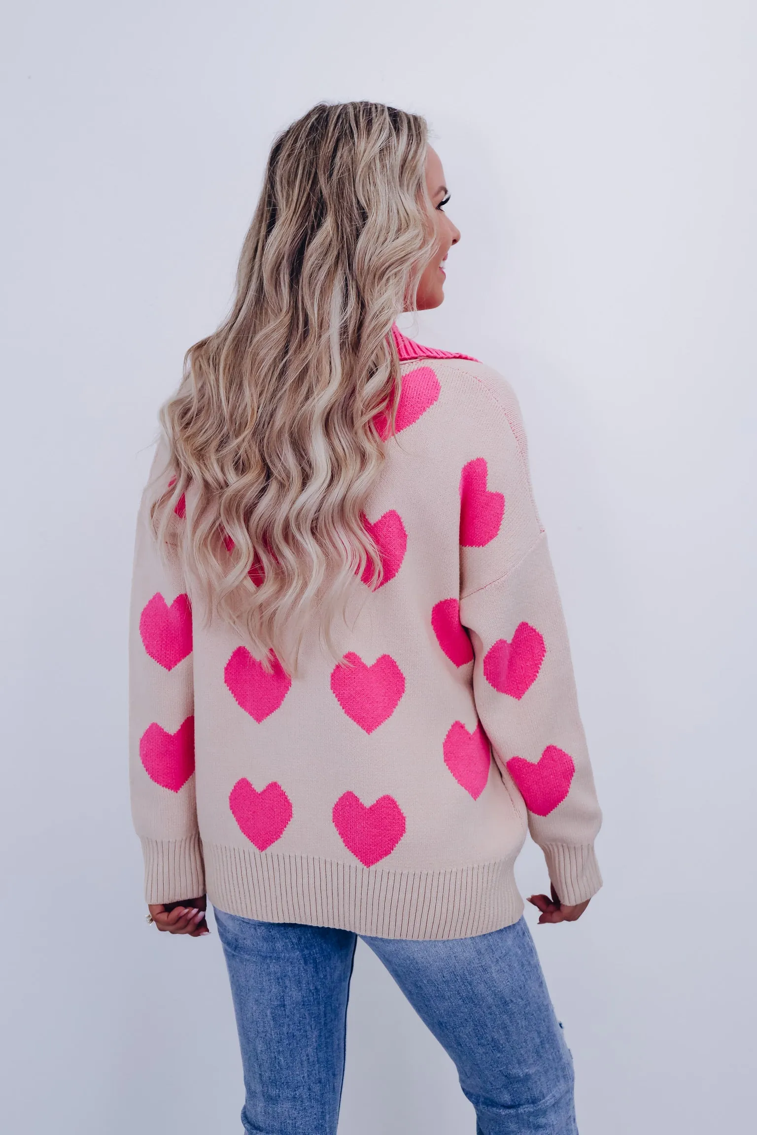 Your Heart's Desire Collared Cardigan - Pink