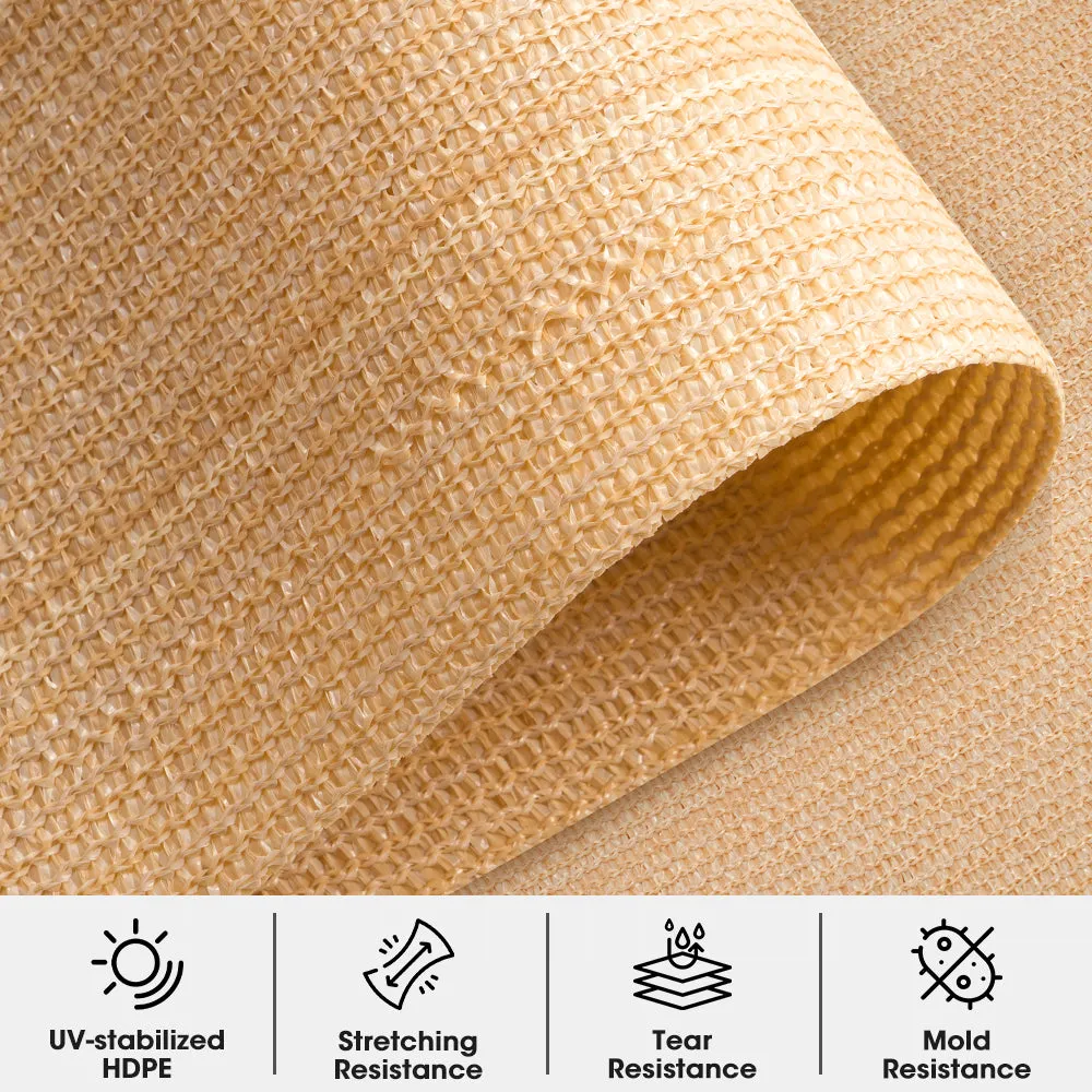 ZUNI 50/70/90% UV Shade Cloth Shade Sail Heavy Duty Garden Mesh Roll Beige